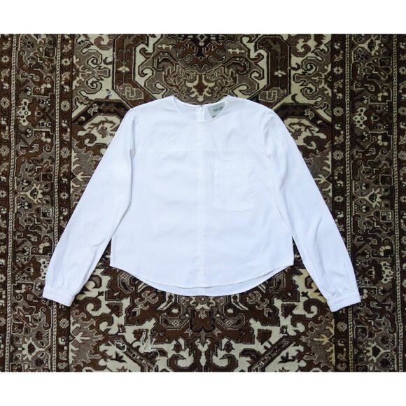 Rachel Comey White Cotton Poplin Long Sleeve Blouse Top size 2 - Picture 3 of 5